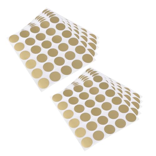 Sewroro 300 Stück Runde Packung Scratch Off Aufkleber Selbstklebende Goldetiketten für Diy Gewinnspielkarten Belohnungsprogramme und Spielaktivitäten von Sewroro