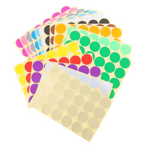 Sewroro 32 Blatt Farbige Klebeetiketten Selbstklebende Runde Markierungspunkte Farben für Büro Klassenzimmer Planner und Scrapbooking für Effiziente Organisation und Einfache Anwendung Sewroro 32 Blatt Farbige Klebeetiketten Selbstklebende Runde Markierungspunkte Farben für Büro Klassenzimmer Planner und Scrapbooking für Effiziente Organisation und Einfache Anwendung von Sewroro
