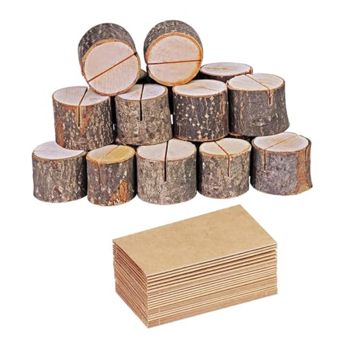 Sewroro 35 Sätze Teiliges Holz Tischkartenhalter mit Rinde Rustikale Memo und Menükarte Halter aus Lärchenholz für Hochzeiten Partys Restaurants Kartenhalter für Tischkarten Fotohalter Sewroro 35 Sätze Teiliges Holz Tischkartenhalter mit Rinde Rustikale Memo und Menükarte Halter aus Lärchenholz für Hochzeiten Partys Restaurants Kartenhalter für Tischkarten Fotohalter von Sewroro