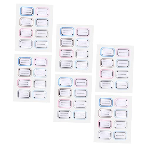 Sewroro 36 Blatt Selbstklebende Handgeschriebene Etiketten Farbige Aufkleber für Organisation und Beschriftung Praktische Multi Funktionsetiketten für Zuhause und Büro von Sewroro