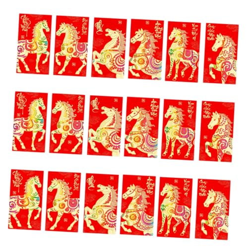 Sewroro 36 Stück Rote Umschläge Jahr Des Pferdes Chinesische Neujahrsumschläge Hong Bao Lai See für Frühlingsfest Hochzeit Geburtstag mit Einzigartigem Pferde-motiv Erfolgssymbol Sewroro 36 Stück Rote Umschläge Jahr Des Pferdes Chinesische Neujahrsumschläge Hong Bao Lai See für Frühlingsfest Hochzeit Geburtstag mit Einzigartigem Pferde-motiv Erfolgssymbol von Sewroro