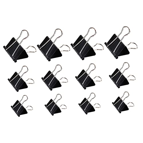 Sewroro 36 Stück Teiliges Schwarzer Metall Yangtseklammern Langlebige Long Tail Clips in Drei Vielseitige Büroklammern zum Organisieren von Akten Papieren und Dokumenten Sewroro 36 Stück Teiliges Schwarzer Metall Yangtseklammern Langlebige Long Tail Clips in Drei Vielseitige Büroklammern zum Organisieren von Akten Papieren und Dokumenten von Sewroro