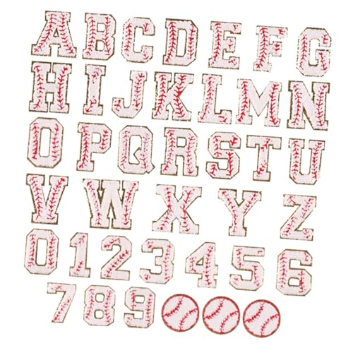Sewroro 39 Stück Buchstaben Aufnäher Stoffflicken Für Kleidung Chenille Buchstaben Stickerei Aufnäher Applikation Bestickte Aufnäher Abzeichen Patches Aufnäher Dekorative von Sewroro