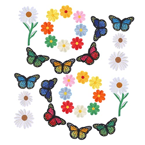 Sewroro 39 Stück Teiliges Bügelflicken mit Bestickten Blumen und Schmetterlingsmotiven Farbenfrohe Applikationen zum Aufbügeln und Flicken von Kleidung für DIY Mode und Reparaturen an Sewroro 39 Stück Teiliges Bügelflicken mit Bestickten Blumen und Schmetterlingsmotiven Farbenfrohe Applikationen zum Aufbügeln und Flicken von Kleidung für DIY Mode und Reparaturen an von Sewroro