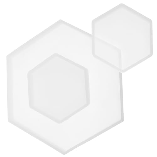 Sewroro 3Stücke Silikon Sechskant Gießform für DIY Schmuck Kristall Epoxidform Flexibel Langlebig und Wiederverwendbar Hohe und Spiegeleffekt für Kreative Sewroro 3Stücke Silikon Sechskant Gießform für DIY Schmuck Kristall Epoxidform Flexibel Langlebig und Wiederverwendbar Hohe und Spiegeleffekt für Kreative von Sewroro
