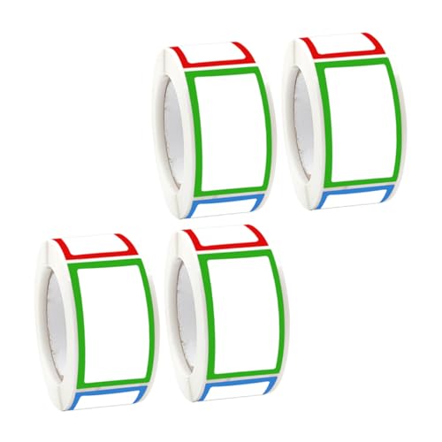 Sewroro 4 Rollen Farbige Selbstklebende Namensschild Aufkleber Rechteckige Etiketten für Gewürzgläser und Vorratsbehälter Langlebige Pantry Labels zum Einfachen Beschriften und Sewroro 4 Rollen Farbige Selbstklebende Namensschild Aufkleber Rechteckige Etiketten für Gewürzgläser und Vorratsbehälter Langlebige Pantry Labels zum Einfachen Beschriften und von Sewroro