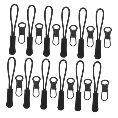 Sewroro 4 Satz Teiliges Zipper Pull Set Abnehmbarer Reißverschlussgriff mit Metall Kunststofflasche Verstellbarer Zugband-ersatz für Rucksäcke Jacken Gepäck Koffer Modisches Zubehör von Sewroro
