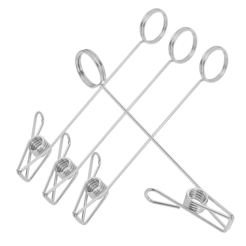 Sewroro 4 Stück Doppelköpfige Haftnotizenkartenhalter Speisekartenhalter Namens-tischkartenhalter Für Hochzeiten Halteklammer Schildhalter Fotokartenhalter Tischschildhalter Eisen Silver von Sewroro