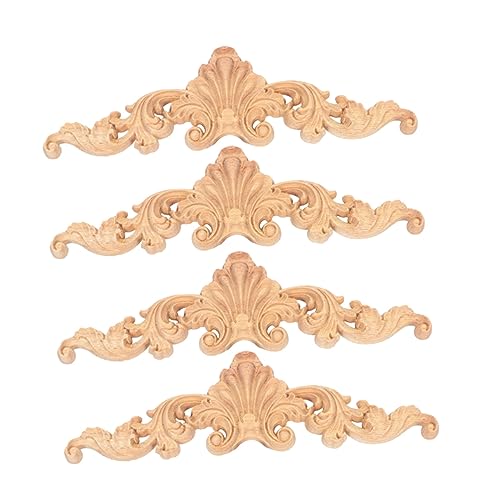 Sewroro 4 Stück Holz Schnitzerei Applikationen Unlackierte Möbel Dekoration Elegant Klassisch für Schränke Türen Hochwertige Verarbeitung Leicht Praktisch Sewroro 4 Stück Holz Schnitzerei Applikationen Unlackierte Möbel Dekoration Elegant Klassisch für Schränke Türen Hochwertige Verarbeitung Leicht Praktisch von Sewroro