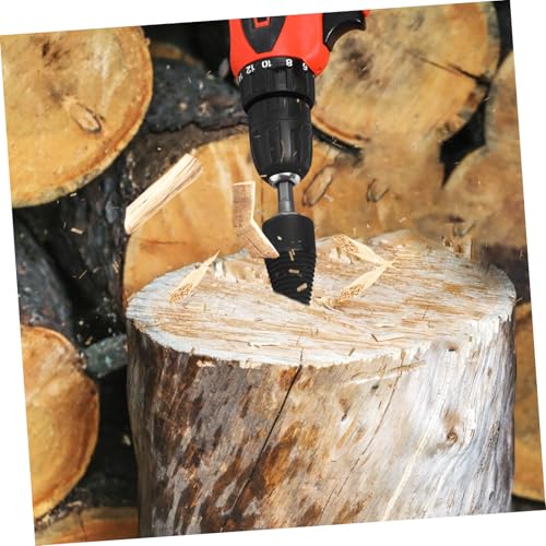 Sewroro 4 Stück Holzspalter Bohrer aus Hartstahl mit Einzigartigem Rillendesign Effizienter Holzspaltung Kompatibel mit Verschiedenen Spaltern Kompakt und Einfach zu Montieren für von Sewroro