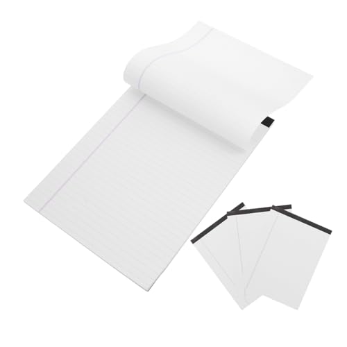 Sewroro 4 Stück Legal Pads Breit Liniertes Schreibpapier mit Dickem Kartonrücken Leicht Abreißbare Glattes Dickes Papier für Büro Schule und Zuhause Sewroro 4 Stück Legal Pads Breit Liniertes Schreibpapier mit Dickem Kartonrücken Leicht Abreißbare Glattes Dickes Papier für Büro Schule und Zuhause von Sewroro