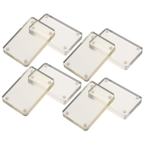Sewroro 4 Stück Magnetischer Kartenhalter mit Acryl Magnetverschluss Transparente Sammelkartenhüllen mit Farbverlauf Kompakt Kratzfest für Trading Cards Baseball und Sportkarten Handlich von Sewroro