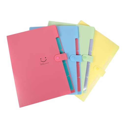 Sewroro 4 Stück Multilayer Erweiterbare Fächermappe mit Sicherungsverschluss Bunte Dokumentenmappe aus Robustem Kunststoff für Büro und Schule Praktische Ablage mit Beschriftbaren Sewroro 4 Stück Multilayer Erweiterbare Fächermappe mit Sicherungsverschluss Bunte Dokumentenmappe aus Robustem Kunststoff für Büro und Schule Praktische Ablage mit Beschriftbaren von Sewroro