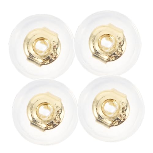 Sewroro 4 Stück Ohrring-zubehör Durchbohrte Ohrstecker Zurück Ohrstecker Rückseiten Ersatzohrring Zurück Ohrstecker Selber Machen Die Ohrringe Sind Sicher Befestigt Ohrschutz Kupfer Golden von Sewroro