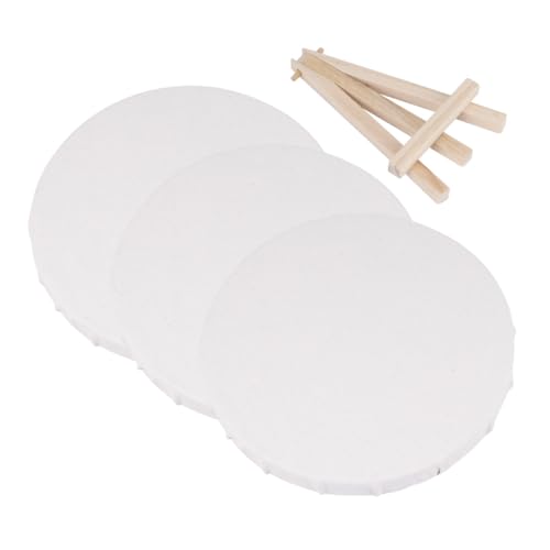 Sewroro 4 Stück Runde Leinwandrahmen Teiliges Set Blanke Maltafeln aus Holz Mini Staffelei Stabile Kunsttafeln für Ölfarben Tempera für Schüler Hobbykünstler DIY Sewroro 4 Stück Runde Leinwandrahmen Teiliges Set Blanke Maltafeln aus Holz Mini Staffelei Stabile Kunsttafeln für Ölfarben Tempera für Schüler Hobbykünstler DIY von Sewroro