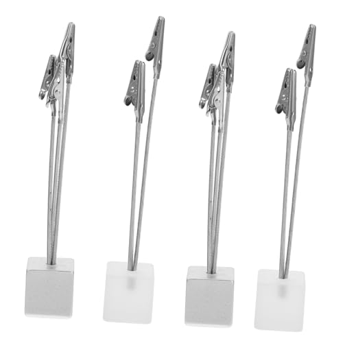 Sewroro 4 Stück Stabiler Memo Clip mit Resin Würfelbasis Teilig Edelstahl Notizhalter Zweigform Vielseitiger Tischkartenhalter für Hochzeit Büro und Heimdekoration Sewroro 4 Stück Stabiler Memo Clip mit Resin Würfelbasis Teilig Edelstahl Notizhalter Zweigform Vielseitiger Tischkartenhalter für Hochzeit Büro und Heimdekoration von Sewroro