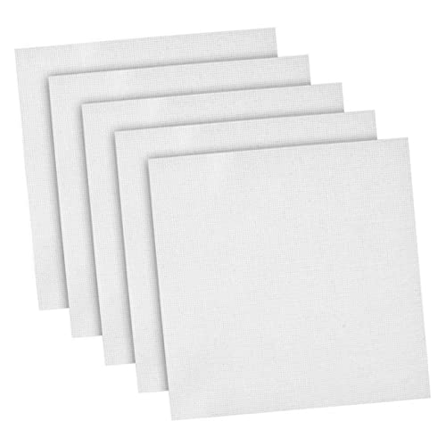 Sewroro 4 Stück Teiliges Baumwoll Kreuzstich Stoff Weiß Langlebiger Stickstoff für DIY Handarbeit Geeignet für Erwachsene für Kreative Stickprojekte von Sewroro