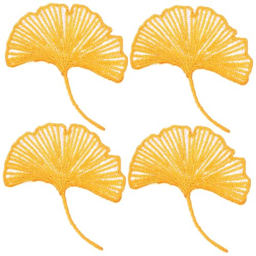 Sewroro 4 Stück Teiliges Bestickte Ginkgo Patches DIY Stoffflicken zum Aufbügeln Dekorative Textilaufkleber für Kleidung Schuhe und Handwerk Farbenfrohe Applikationen für Reparatur und Sewroro 4 Stück Teiliges Bestickte Ginkgo Patches DIY Stoffflicken zum Aufbügeln Dekorative Textilaufkleber für Kleidung Schuhe und Handwerk Farbenfrohe Applikationen für Reparatur und von Sewroro
