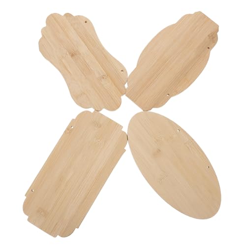 Sewroro 4 Stück Teiliges Hängeschilder aus Holz Blanko mit Vorgebohrten Löchern Langlebig und Robust Kreative DIY holzschild kunst für Laden Restaurant und Heimdekoration Sewroro 4 Stück Teiliges Hängeschilder aus Holz Blanko mit Vorgebohrten Löchern Langlebig und Robust Kreative DIY holzschild kunst für Laden Restaurant und Heimdekoration von Sewroro