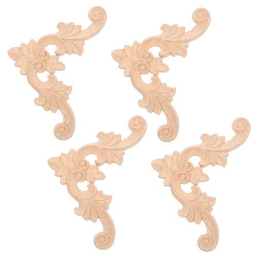 Sewroro 4 Stück Teiliges Holzornament Europäische Holzschnitzerei Applikationen für Möbel Unbemalt Verzierungen für Schranktüren und Wände Langlebig und Wiederverwendbar Sewroro 4 Stück Teiliges Holzornament Europäische Holzschnitzerei Applikationen für Möbel Unbemalt Verzierungen für Schranktüren und Wände Langlebig und Wiederverwendbar von Sewroro