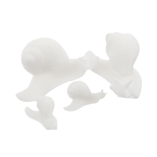 Sewroro 4 Stück Teiliges Mini Harzfüllset Schneckenform Weiß Resin Modell Zubehör für Mikrolandschaften Diy Schmuckherstellung Kunsthandwerk von Sewroro
