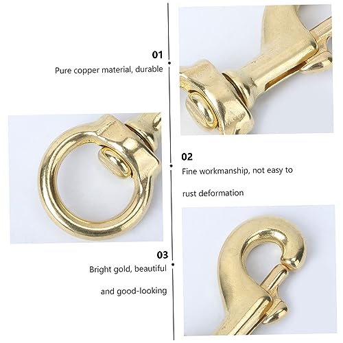 Sewroro 4 Stück Teiliges Reine Kupfer Hundehalsband Haken Stabile Zugbelastung Goldfarbene Haustier Deko Schnalle Langlebiger Karabiner für DIY Schlüsselanhänger und Schmuckherstellung Sewroro 4 Stück Teiliges Reine Kupfer Hundehalsband Haken Stabile Zugbelastung Goldfarbene Haustier Deko Schnalle Langlebiger Karabiner für DIY Schlüsselanhänger und Schmuckherstellung von Sewroro