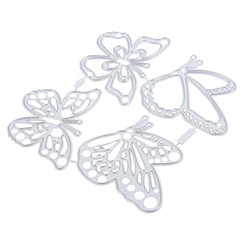 Sewroro 4 Stück Teiliges Schmetterling Stanzformen Langlebigem Kohlenstoffstahl Präzise Motive für Scrapbooking DIY Karten Fotoalben und Hochzeitseinladungen Praktische Bastelschablonen von Sewroro