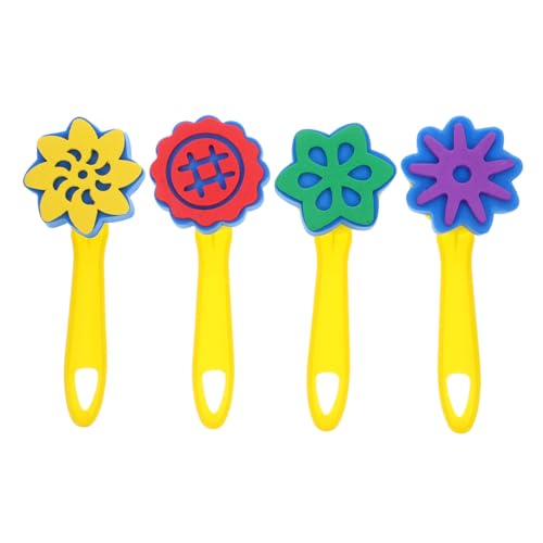 Sewroro 4 Stück Teiliges Schwammpinsel Set für Eva Schaumstoff Pinselstempel Vielseitige DIY Malwerkzeuge für Frühe Kunstförderung Kindgerechte für Fingerfarben Bastelprojekte und Sewroro 4 Stück Teiliges Schwammpinsel Set für Eva Schaumstoff Pinselstempel Vielseitige DIY Malwerkzeuge für Frühe Kunstförderung Kindgerechte für Fingerfarben Bastelprojekte und von Sewroro