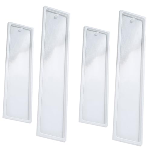 Sewroro 4 Stück Teiliges Silikon Lesezeichen Gießform DIY Epoxidharz Form für Anhänger Rechteckige Bookmark Silikonform zum Basteln von Personalisierten Lesezeichen und Schmuck Sewroro 4 Stück Teiliges Silikon Lesezeichen Gießform DIY Epoxidharz Form für Anhänger Rechteckige Bookmark Silikonform zum Basteln von Personalisierten Lesezeichen und Schmuck von Sewroro