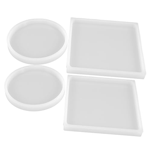 Sewroro 4 Stück Teiliges Silikon Untersetzer Formen Flexible Wiederverwendbare Resin Coaster Molds Mittlere Runde und Quadratische Gießform für DIY Epoxidharz Tassenuntersetzer Kreative Sewroro 4 Stück Teiliges Silikon Untersetzer Formen Flexible Wiederverwendbare Resin Coaster Molds Mittlere Runde und Quadratische Gießform für DIY Epoxidharz Tassenuntersetzer Kreative von Sewroro