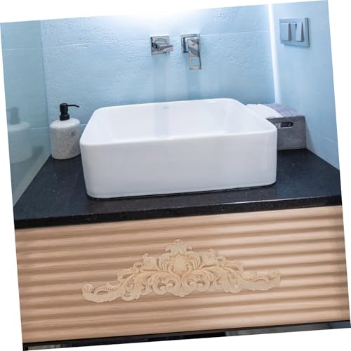 Sewroro 4 Stück Teiliges Unbemalte Holzornamente aus Gummibaumholz Geschnitzte DIY Holzapplikationen für Möbel Langlebige Dekorative und Natürliche Holzecken für Kommode und Sideboard Sewroro 4 Stück Teiliges Unbemalte Holzornamente aus Gummibaumholz Geschnitzte DIY Holzapplikationen für Möbel Langlebige Dekorative und Natürliche Holzecken für Kommode und Sideboard von Sewroro