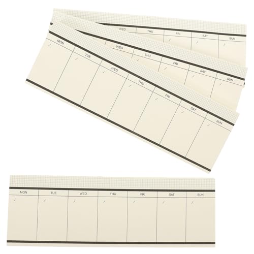 Sewroro 4 Stück Teiliges Wochenplaner Memo Pads mit Tragbare To do listen Planer Kreatives Notizbuch für Schüler und Büro Praktisches Wochenplan Notizblock für Tägliche Organisation von Sewroro