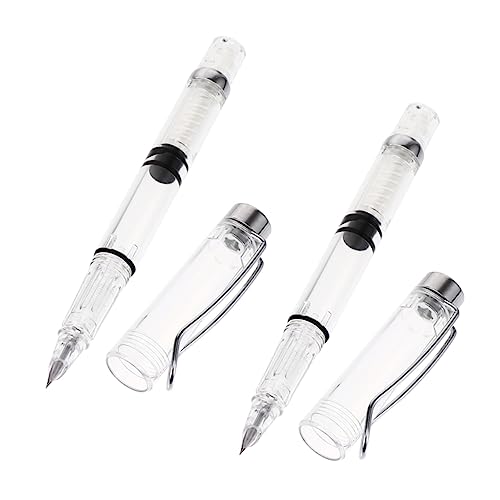 Sewroro 4 Stück Transparenter Füllfederhalter mit Tintenabsorber für Schüler Ergonomisches Design Hochwertige Verarbeitung für Schreibübungen und Bürobedarf von Sewroro