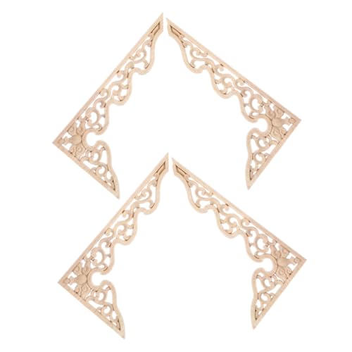 Sewroro 4 Stück Unlackierte Holzornamente Geschnitzte Eckapplikationen für Möbel Wanddeko Vintage Stil Langlebige DIY Holzverzierungen für Schrank Bett Cabinet Sewroro 4 Stück Unlackierte Holzornamente Geschnitzte Eckapplikationen für Möbel Wanddeko Vintage Stil Langlebige DIY Holzverzierungen für Schrank Bett Cabinet von Sewroro