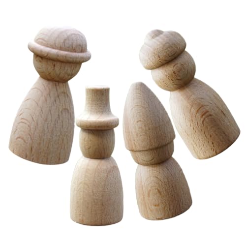 Sewroro 4 Stück holzspielzeug dekoring weihnachten DIY- Holzspielzeug für Holzdekoration Puppe Miniatur Dolly hölzerne Peg -Leute Holzhandwerk unvollendet Sewroro 4 Stück holzspielzeug dekoring weihnachten DIY- Holzspielzeug für Holzdekoration Puppe Miniatur Dolly hölzerne Peg -Leute Holzhandwerk unvollendet von Sewroro