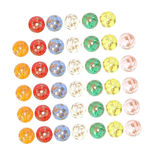 Sewroro 40 Stück DIY Glasperlen Handgemachte Spacer Beads für Kreative Schmuckgestaltung Mischfarben für Armbänder und für Bastelprojekte von Sewroro