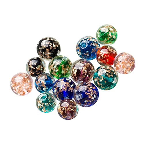 Sewroro 40 Stück Leuchtende Glasperlen Runde Spacer Beads für DIY Schmuckherstellung Mischfarben für Armbänder und Handwerksprojekte von Sewroro