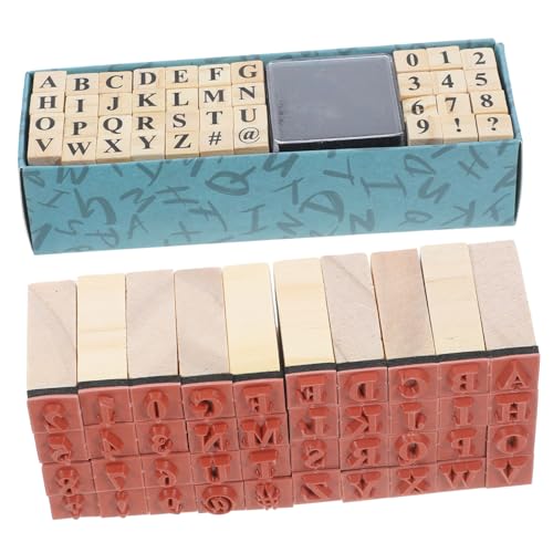 Sewroro 40 Stück Teiliges Holzstempel Alphabet und Zahlen Klare Buchstaben Stempel für DIY Scrapbooking Tagebuchgestaltung und Bastelprojekte Kompakte Langlebig und Präzise für Kreative von Sewroro