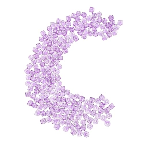Sewroro 400 Stück Acryl Perlen Transparent Quadratisch Facettiert Spacer Beads für DIY Schmuckherstellung Armbänder Halsketten Bastelperlen in und Dunkellila Sewroro 400 Stück Acryl Perlen Transparent Quadratisch Facettiert Spacer Beads für DIY Schmuckherstellung Armbänder Halsketten Bastelperlen in und Dunkellila von Sewroro