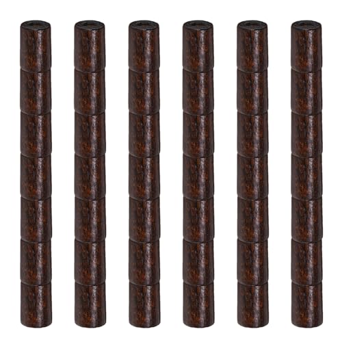 Sewroro 400 Stück Holzröhrenperlen Zylindrische Abstandshalterperlen für Diy Schmuckherstellung Armbänder Natürliche Holzperlen mit Großen Löchern Tiefbraun Langlebig Einfach zu von Sewroro