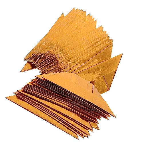 Sewroro 400 Stück Origami Sternpapierstreifen Essbares Blattgold Tiegel Rotes Rücklichtband Ahnenverehrung Papier Vorfahren Gold Blatt Auto-rücklichtband Zum Gottesdienst Golden von Sewroro