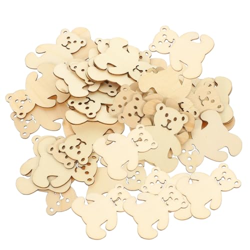 Sewroro 40Stücke Holz DIY Bear Shape Design Scheiben für Kreative Dekoration und Handwerk für Partys Hochzeiten und DIY Projekte mit Familie und Freunden Sewroro 40Stücke Holz DIY Bear Shape Design Scheiben für Kreative Dekoration und Handwerk für Partys Hochzeiten und DIY Projekte mit Familie und Freunden von Sewroro