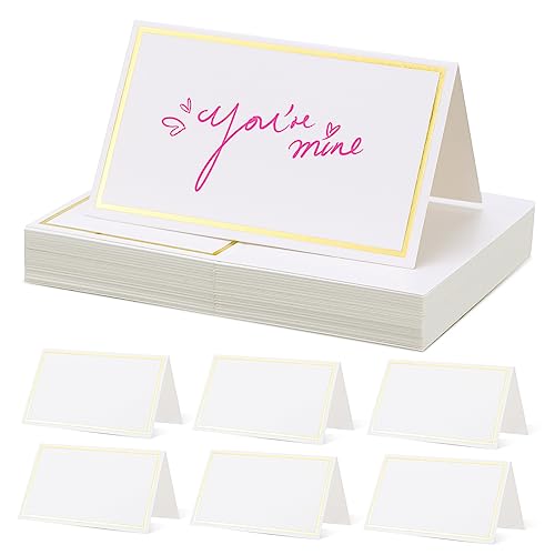 Sewroro 40Stücke Tischkarten mit Goldener Folienkante Elegante Platzkarten für Hochzeiten Dinnerpartys und Veranstaltungen für Namens und Tischnummernbeschriftung Sewroro 40Stücke Tischkarten mit Goldener Folienkante Elegante Platzkarten für Hochzeiten Dinnerpartys und Veranstaltungen für Namens und Tischnummernbeschriftung von Sewroro