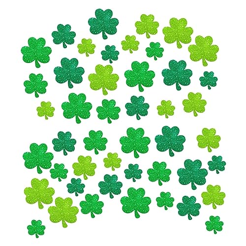 Sewroro 45 Stück Teiliges Shamrock Papier Dekorationsset Grüne Glitzerschamrock Schneidekunst für Wand und Bulletin Board Vielseitige Classroom und Party Dekoration Leichte Sewroro 45 Stück Teiliges Shamrock Papier Dekorationsset Grüne Glitzerschamrock Schneidekunst für Wand und Bulletin Board Vielseitige Classroom und Party Dekoration Leichte von Sewroro