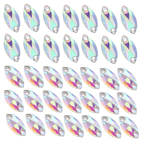 Sewroro 48 Stück Doppelloch Glassteine für Kleidung Schuhe und Diy Projekte Weiß Ab für Kreative Handarbeiten und Hochzeitsdekorationen Sewroro 48 Stück Doppelloch Glassteine für Kleidung Schuhe und Diy Projekte Weiß Ab für Kreative Handarbeiten und Hochzeitsdekorationen von Sewroro