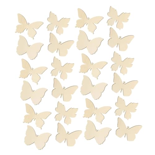 Sewroro 48 Stück Teiliges Holz Schmetterling Bastelset Unbemalte DIY Holzscheiben zum Bemalen Natürliche Holzembellishments für Kreative Handarbeiten für Erwachsene Einfache Dekoration Sewroro 48 Stück Teiliges Holz Schmetterling Bastelset Unbemalte DIY Holzscheiben zum Bemalen Natürliche Holzembellishments für Kreative Handarbeiten für Erwachsene Einfache Dekoration von Sewroro