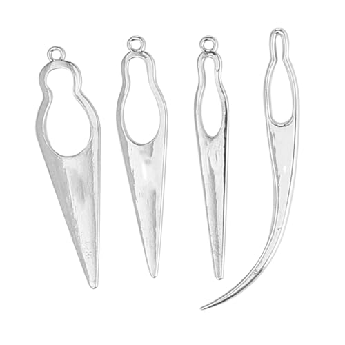 Sewroro 4Stücke Dreadlock Werkzeug Teiliges Häkelnadel für Dreadlocks Flexibler Rutschfester Nadel zum Stricken und Styling von Haaren Silber von Sewroro