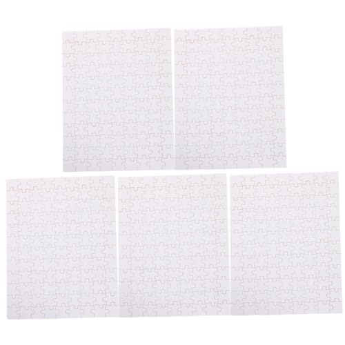 Sewroro 5 Blätter Teiliges Blanko Sublimationspuzzle aus Holz DIY Jigsaw Puzzle Hitzebeständig zum Bemalen und Thermotransfer für Individuelle Fotomotive und Kreative Bastelarbeiten von Sewroro