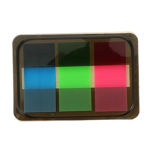 Sewroro 5 Boxen Fluoreszierende Selbstklebende Haftnotizen Wiederverwendbare Index Sticker mit Glattem Schreibmaterial Leicht Entfernbar und Repositionierbar für Büro Zufällige Farbe von Sewroro