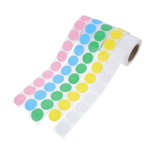 Sewroro 5 Rollen Kleine Runde Aufkleber Selbstklebend Farbige Klebeetiketten für Beschriftung Büro Haushalt Vielseitige Runde Punkteetiketten zum Drucken und Markieren Sewroro 5 Rollen Kleine Runde Aufkleber Selbstklebend Farbige Klebeetiketten für Beschriftung Büro Haushalt Vielseitige Runde Punkteetiketten zum Drucken und Markieren von Sewroro